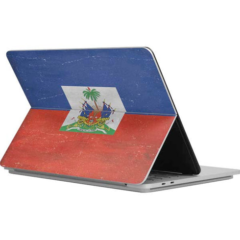 Haiti Flag Distressed Surface Laptop Studio Skin